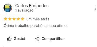 Avaliação de Carlos no Google