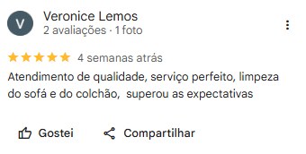 Avaliação de Veronice no Google